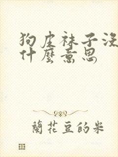 狗皮袜子没反正什么意思