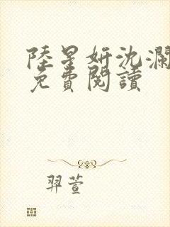 陆星妍沈澜小说免费阅读封面