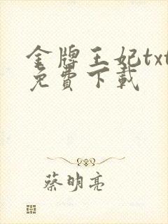 金牌王妃txt免费下载