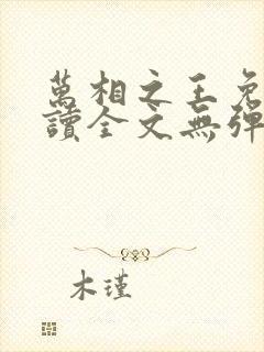 万相之王免费阅读全文无弹窗封面