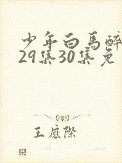 少年白马醉春风29集30集免费观看