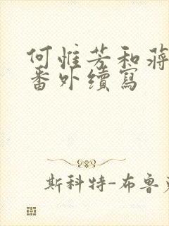 何惟芳和蒋长扬番外续写