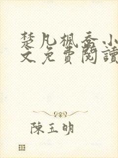 楚凡枫乔小说全文免费阅读最新章节封面