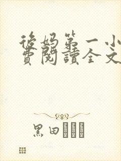 后妈第一小说免费阅读全文最新章节