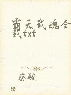 霸天武魂全本下载txt