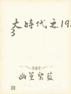 大时代之1983封面