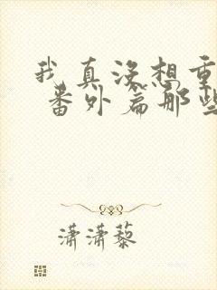 我真没想重生啊 番外篇那些年封面