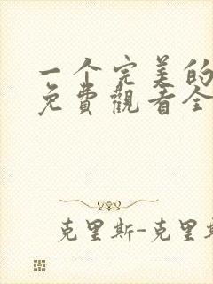 一个完美的结局免费观看全集完整版封面