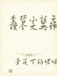 李哲小说免费阅读全文无弹窗