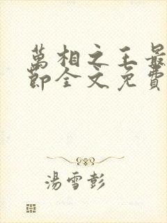 万相之王最新章节全文免费阅读