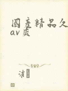 国产精品久久久av爽