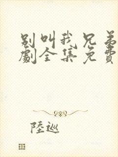 别叫我兄弟电视剧全集免费观看