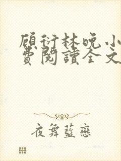 顾衍林晚小说免费阅读全文最新章节更新