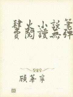 肆火小说笔趣免费阅读无弹窗