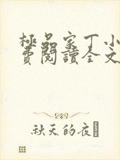 极品家丁小说免费阅读全文无删减封面