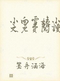 小向雪姨小说全文免费阅读最新章节