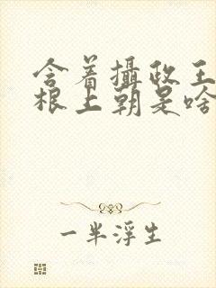 含着摄政王的紫根上朝是啥小说