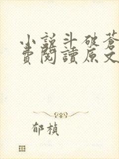 小说斗破苍穹免费阅读原文