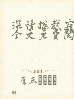 深情总裁宠不停全文免费阅读