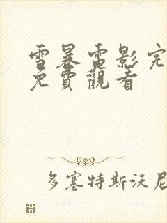 雪暴电影完整版免费观看