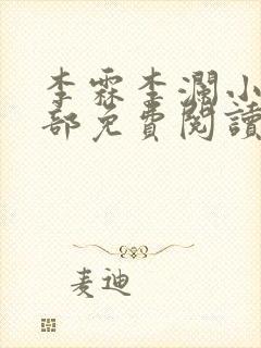 李霖李澜小说全部免费阅读