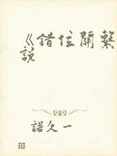 《错位关系》小说