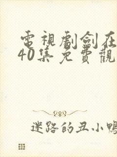 电视剧剑在弦上40集免费观看