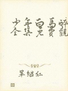 少年白马醉春风全集免费观看15集