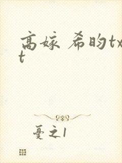 高嫁 希昀txt封面