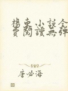 杨东小说全文免费阅读无弹窗封面