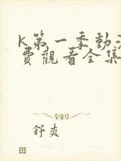 k第一季动漫免费观看全集封面