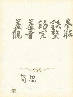 羞羞的铁拳免费观看完整版