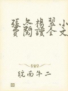 张冬杨翠小说免费阅读全文最新章节