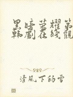 黑暗荣耀第二季韩剧在线观看