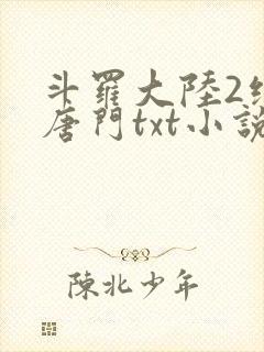 斗罗大陆2绝世唐门txt小说