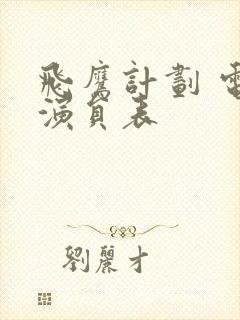 飞鹰计划 电影演员表封面