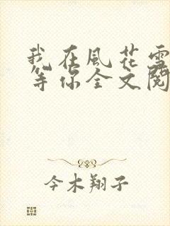 我在风花雪月里等你全文阅读全文