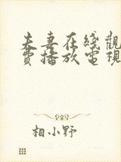 夫妻在线观看免费播放电视剧