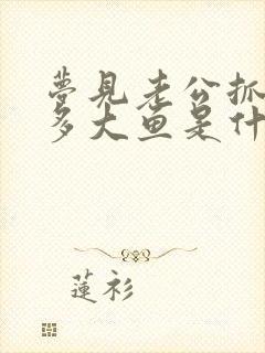 梦见老公抓了好多大鱼是什么征兆