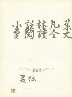 小说林凡叶惜免费阅读全文