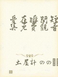 爱在瞬间短剧全集免费观看封面