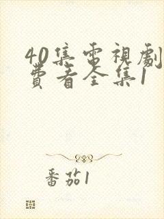 40集电视剧免费看全集1