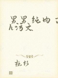 男男 纯肉 高h污文