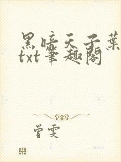 黑暗天子叶凌天txt笔趣阁封面