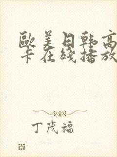 欧美日韩高清不卡在线播放封面