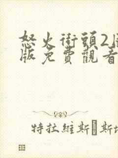 怒火街头2国语版免费观看电视剧封面