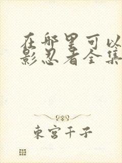 在哪里可以看火影忍者全集