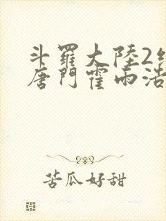 斗罗大陆2绝世唐门霍雨浩封面