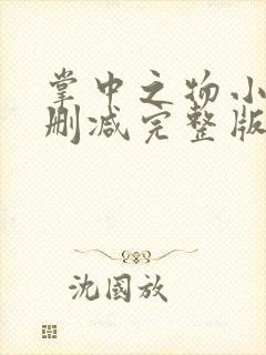 掌中之物小说无删减完整版