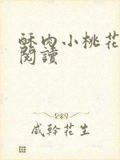 酥肉小桃花全文阅读